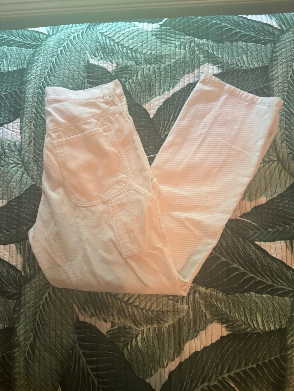 John GALT white Straight-Leg Corduroy Pants